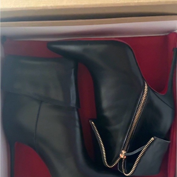 Christian Louboutin Black Leather Heeled Boots - Picture 3 of 3